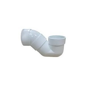 كوع ريحة نيبروا قطعتين ابيض 4" ×110 ملم 4885**